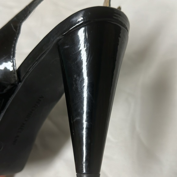 Antonio Melani, Black, SlingBack, Open Toe Heels, 8M - Picture 10 of 13